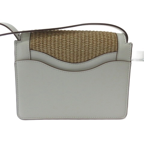 中古】ノエージ NOESI 美品 PEGGY ラフィア ショルダーバッグ クロス