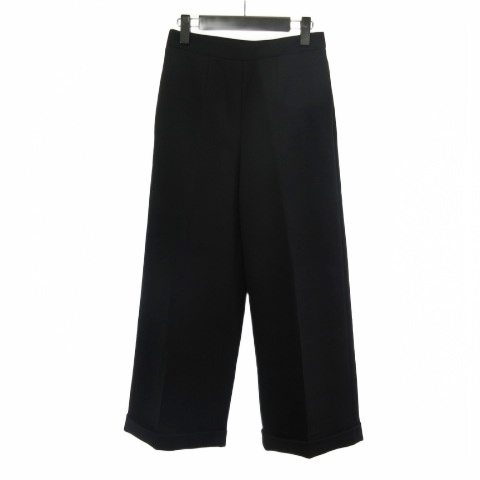 【中古】エムエムシックス メゾンマルジェラ MM6 Maison Margiela S32KA0542 S47850 パンツ スラックス 黒 ブラック 38  レディース
