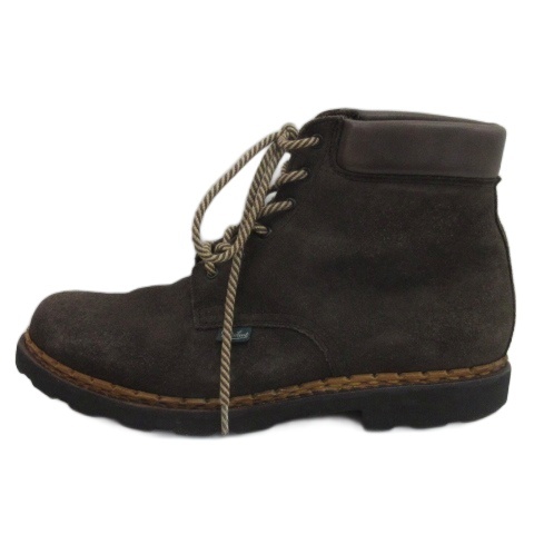 【中古】パラブーツ Paraboot ベルジェラック ブーツ スエード 58096 ダークブラウン 8 26.5cm メンズ