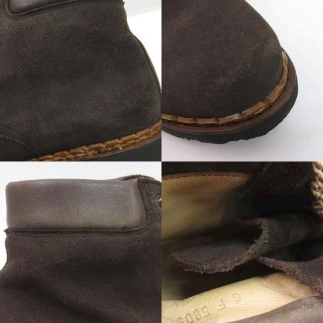 【中古】パラブーツ Paraboot ベルジェラック ブーツ スエード 58096 ダークブラウン 8 26.5cm メンズ