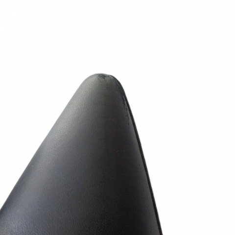 【中古】サルヴァトーレフェラガモ ブーツ ミドル レザー ポインテッドトゥー ブラック 黒 7.5 24.5cm 0763403