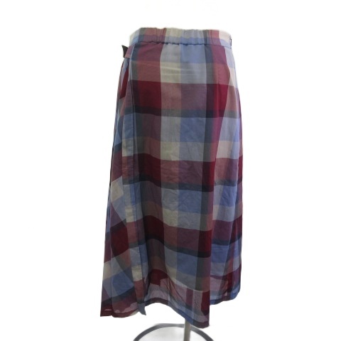 【中古】ブルーレーベルクレストブリッジ 55S20-665-38 25SS クレストブリッジチェックカラミクロスロングスカート_2