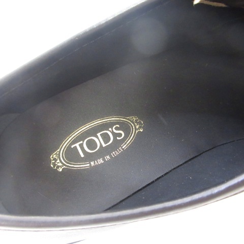 【中古】トッズ TOD'S ハラコ レザー スリッポンシューズ ブラウン ブラック 39.5 26.5cm レディース