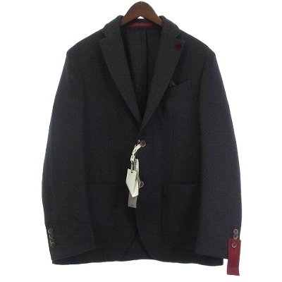 【中古】未使用品 ジャッケ GIACCHE タグ付き テーラードジャケット ブレザー 紺 ネイビー系 50 約XL ■GH メンズ
