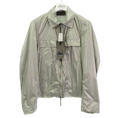 【中古】未使用品 THE JACK LEATHERS タグ付き ナイロンジャケット ブルゾン グレー系 52 XL位 ■GH メンズ