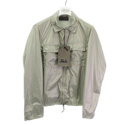 【中古】未使用品 THE JACK LEATHERS タグ付き ナイロンジャケット ブルゾン グレー系 50 XL位 ■GH メンズ