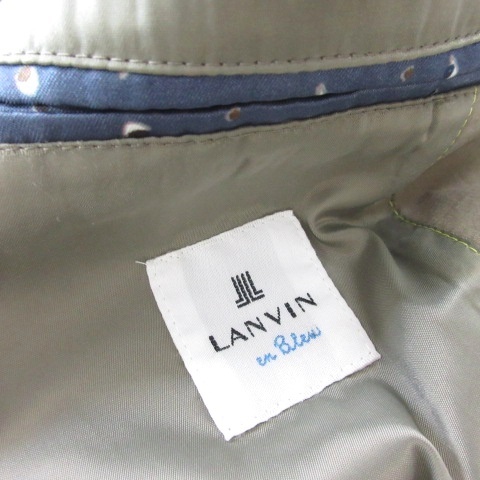【中古】ランバンオンブルー LANVIN en Bleu セットアップ スーツ ナイロン ベージュ 50 メンズ_3