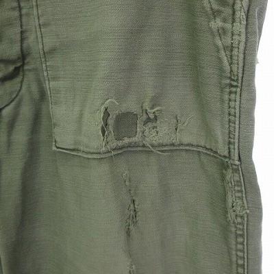 【中古】U.S.ARMY ヴィンテージ 60'S ベイカーパンツ ストレート ボロ カーキ 緑 グリーン 34×31 メンズ