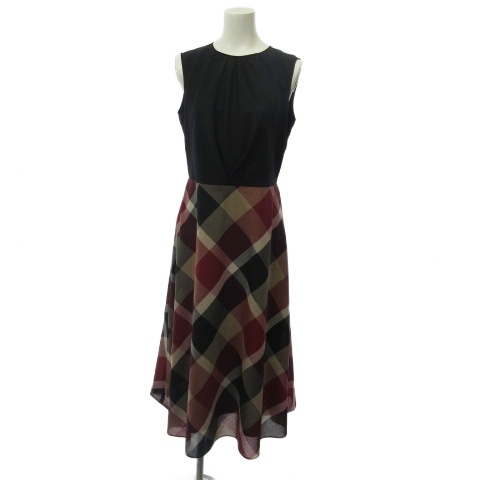 【中古】ブルーレーベルクレストブリッジ クレストブリッジチェッククールドライドッキングドレス ワンピース 36