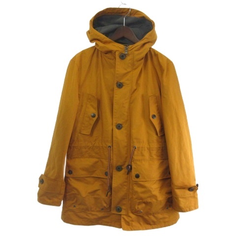 【中古】アクアスキュータム AQUASCUTUM マウンテンパーカ コート 中綿ライナー 2WAY 2209412009 マスタード 34  メンズ