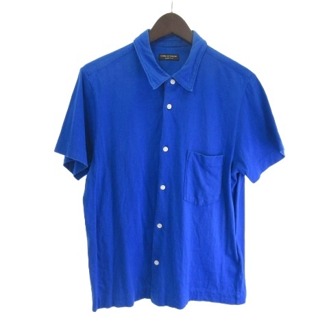 【中古】コムデギャルソンオムプリュス COMME des GARCONS HOMME PLUS シャツ 半袖 コットン ブルー  メンズ