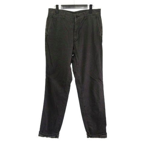 【中古】コムデギャルソンオム COMME des GARCONS HOMME HO P13 パンツ 裏地チェック グレー L メンズ