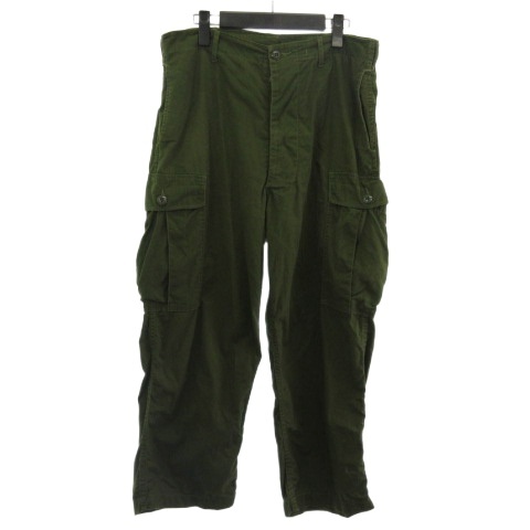 【中古】TCBジーンズ TCB JEANS カーゴパンツ ミリタリーパンツ カーキ L メンズ