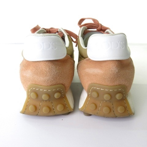 【中古】トッズ TOD'S スニーカー シューズ スエード切替 ブラウン ピンク 23.5cm レディース