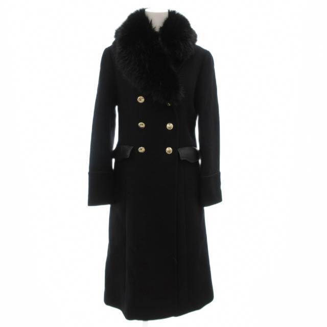 【中古】ラブレス Milior別注 Super100’s カシミア ナポレオンコート ロング ダブル 34