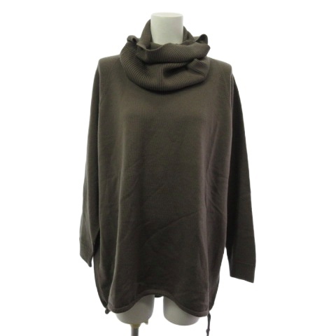【中古】シビラ SYBILLA スヌードマスク付きニットチュニック セーター ブラウン 茶 M GBFAN-04330  レディース