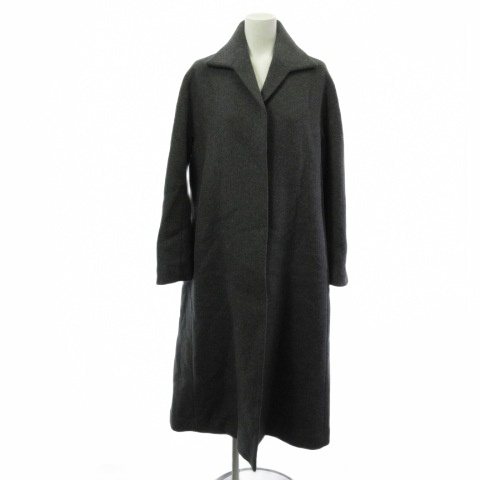 【中古】シビラ SYBILLA MANTECO リサイクルウールロングコート GBUCP-01760 チャコールグレー M レディース