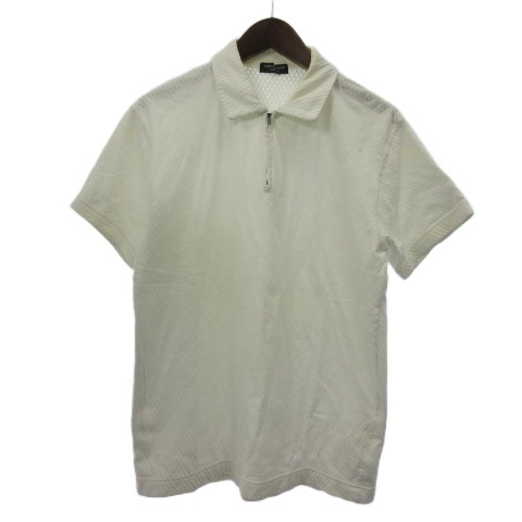 【中古】コムデギャルソンオムプリュス COMME des GARCONS HOMME PLUS ポロシャツ 半袖 メッシュ レイヤード 白 ホワイト