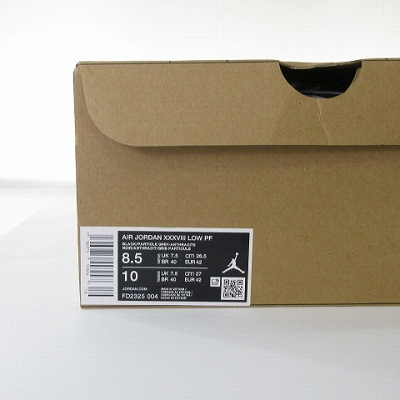 【中古】未使用品 ナイキ NIKE 新品同様 FD2325-004 エアジョーダン38 ロー AIR JORDAN XXXVIII LOW PF 黒系 26.5cm