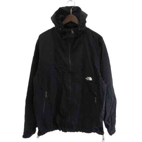 【中古】ザノースフェイス THE NORTH FACE NP72230 COMPACT JACKET コンパクトジャケット ジップアップ ナイロン 黒 ブラック M メンズ