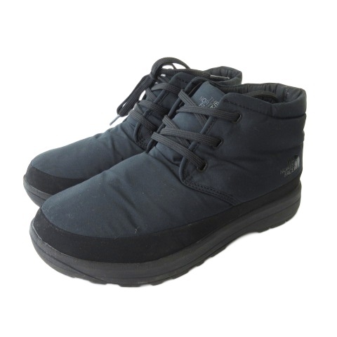 【中古】ザノースフェイス THE NORTH FACE HUMPBACK WP CHUKKA TNF 中綿ブーツ シューズ 防水 ブラック 黒 26cm メンズ