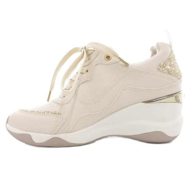 【中古】プラスダイアナ ＋diana ヒールアップスニーカー シューズ 23.5cm 厚底 グリッター ウェッジソール /GV