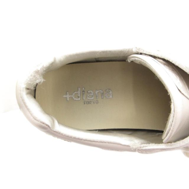 【中古】プラスダイアナ ＋diana ヒールアップスニーカー シューズ 23.5cm 厚底 グリッター ウェッジソール /GV
