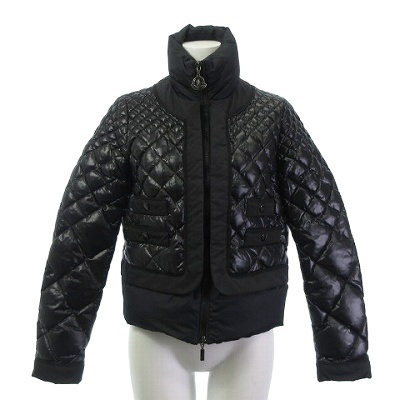 【中古】モンクレール MONCLER 美品 ECUREUIL キルティング ダウンジャケット ブルゾン 黒 ブラック 00 約 XS