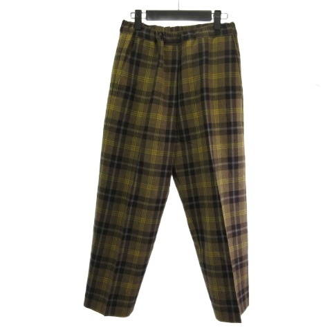 【中古】ジェイ&エムデヴィッドソン J&M Davidson パンツ スラックス チェック ウエストゴム ブラウン 茶 8