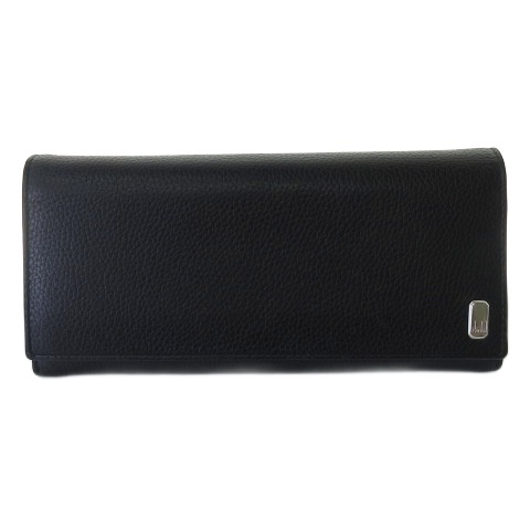 【中古】ダンヒル dunhill 長財布 ロングウォレット レザー イタリア製 黒 ブラック メンズ