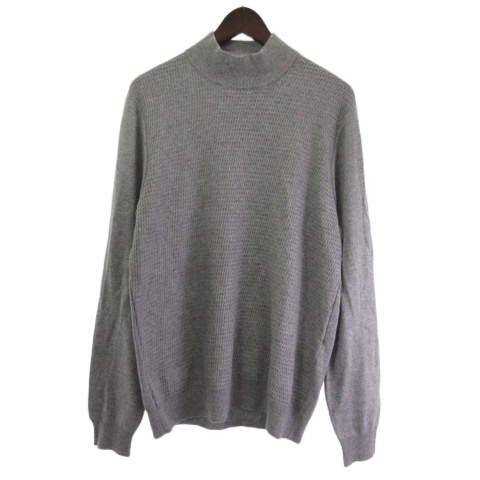 【中古】未使用品 マーロ malo optimum タグ付き ウール カシミヤ ニット セーター IUM054FCC12 グレー XL メンズ