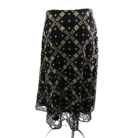 【中古】シビラ SYBILLA GDHEU-02500 ロングスカート レース 黒 ブラック M レディース_2