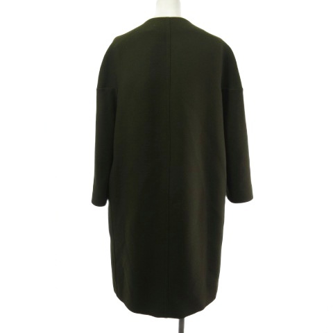 【中古】マルニ MARNI ノーカラー ロングコート ウール カーキ 38 CPMA0023U0TW420_2