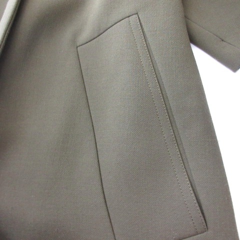 【中古】マルニ MARNI ノーカラー ロングコート ウール カーキ 38 CPMA0023U0TW420_5