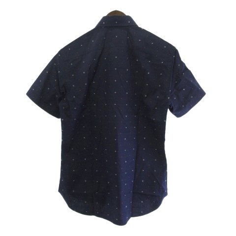 【中古】ルイヴィトン LOUIS VUITTON モノグラム シャツ 半袖 XS ネイビー 紺  メンズ_1
