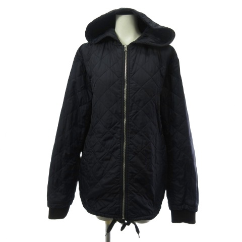 【中古】マルニ MARNI 中綿ジャケット キルティング ジップアップ 40 ネイビー 紺  レディース