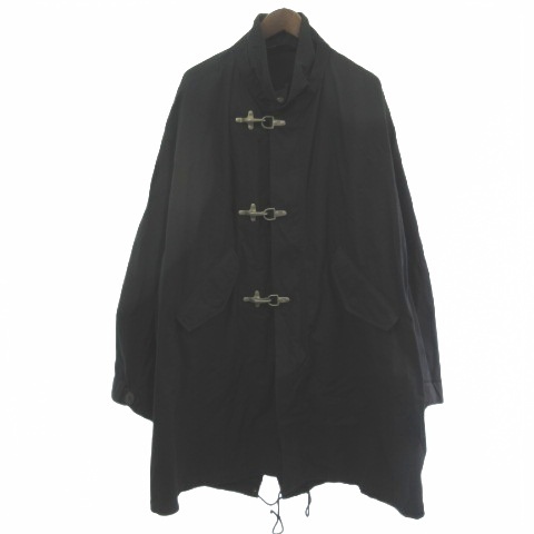 【中古】エッセイ ESSAY ES14J-03 MODS COAT ファイヤーマン モッズコート ジャケット コットン ナイロン ブラック 3