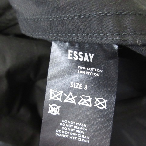 【中古】エッセイ ESSAY ES14J-03 MODS COAT ファイヤーマン モッズコート ジャケット コットン ナイロン ブラック 3_5