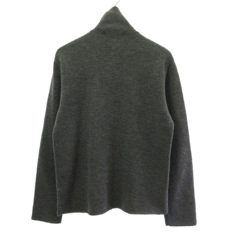 【中古】ポロ バイ ラルフローレン Polo by Ralph Lauren ジップアップ ニット セーター 長袖 グレー M ■GY メンズ