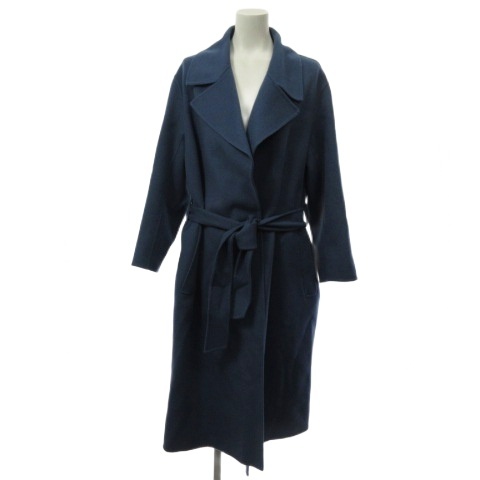 【中古】アイシービー iCB 25AW WoolRever ロングコート ウール カシミヤ ブルー 9 SCCYGW0404  レディース