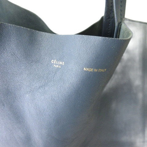 【中古】セリーヌ CELINE ホリゾンタルカバ トートバッグ ラージトート ショルダーバッグ ブルー メンズ_2