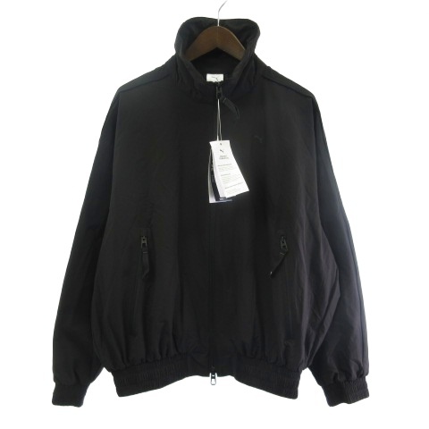 【中古】未使用品 プーマ PUMA タグ付き スタンドカラージャケット 638059 ジャージ ジップアップ 黒 ブラック XS メンズ