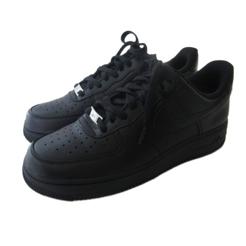【中古】ナイキ NIKE DD8959-001 WMNS AIR FORCE 1 '07 エアフォース1 スニーカー シューズ 黒 ブラック 26.5cm メンズ レディース