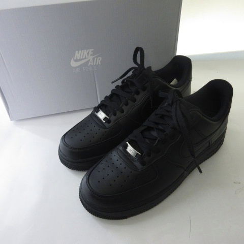 【中古】ナイキ NIKE DD8959-001 WMNS AIR FORCE 1 '07 エアフォース1 スニーカー シューズ 黒 ブラック 26.5cm メンズ レディース