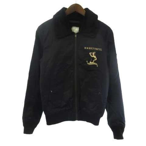 【中古】ワコマリア WACKO MARIA B-15 フライトジャケット ミリタリー 裏ボア ブラック 黒 S ■GY28 メンズ_1