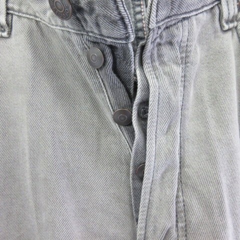 【中古】アクネ ストゥディオズ Acne Studios デニムパンツ ジーンズ ルーズ B00351 ボタンフライ グレー 44 ■GY28 ☆AA★_4
