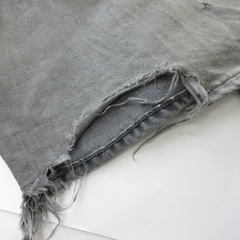 【中古】アクネ ストゥディオズ Acne Studios デニムパンツ ジーンズ ルーズ B00351 ボタンフライ グレー 44 ■GY28 ☆AA★_6