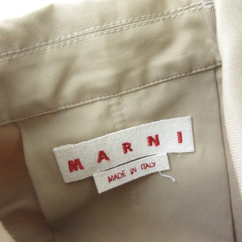 【中古】マルニ MARNI スプリング ジャケット コート ロゴ刺繍 ベージュ 36  レディース_6