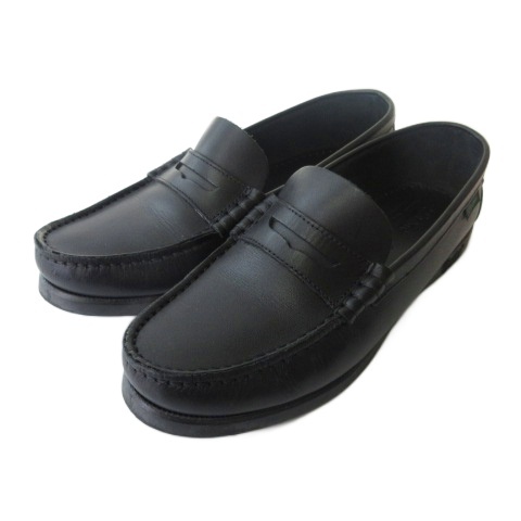 【中古】パラブーツ Paraboot CORAUX コロー 199112 コインローファー シューズ レザー ブラック 黒 5 23.5cm レディース