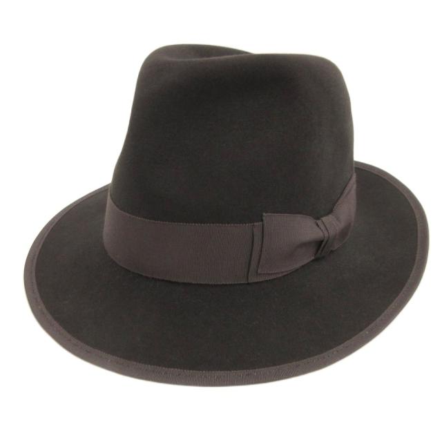 【中古】エイチダブリュードッグアンドコー THE H.W.DOG&amp;CO. ハット 中折れ 帽子 ラビットファー 40 グレー系